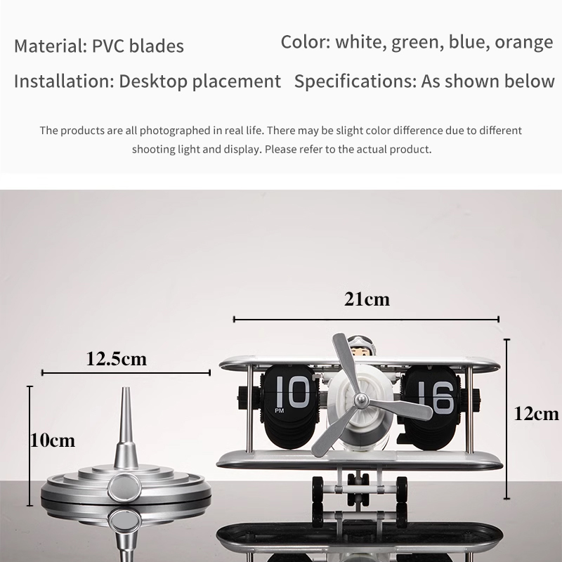 Dream Take-Off Time Progress Airplane Automatic Page Turning Clock