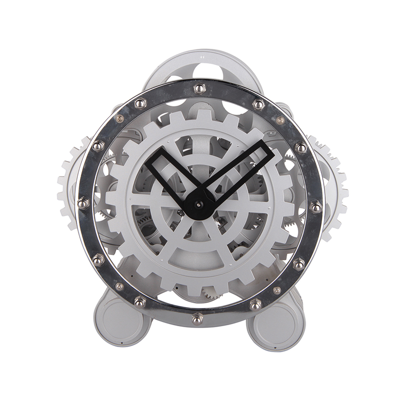 Table Gear Retro Clock Double Foot Gear Clock