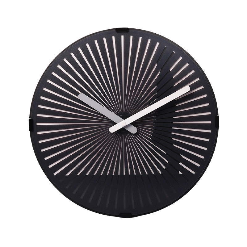 Walking People Dynamic Rotating Clock Creative Round Wall Clock