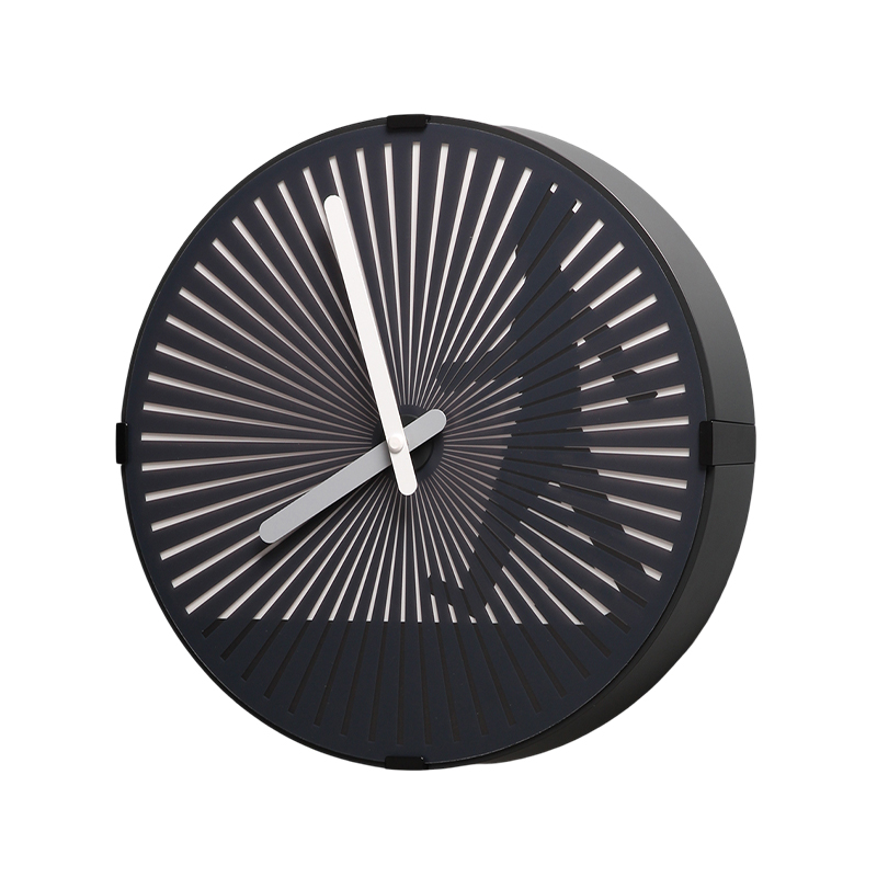 Walking People Dynamic Rotating Clock Creative Round Wall Clock