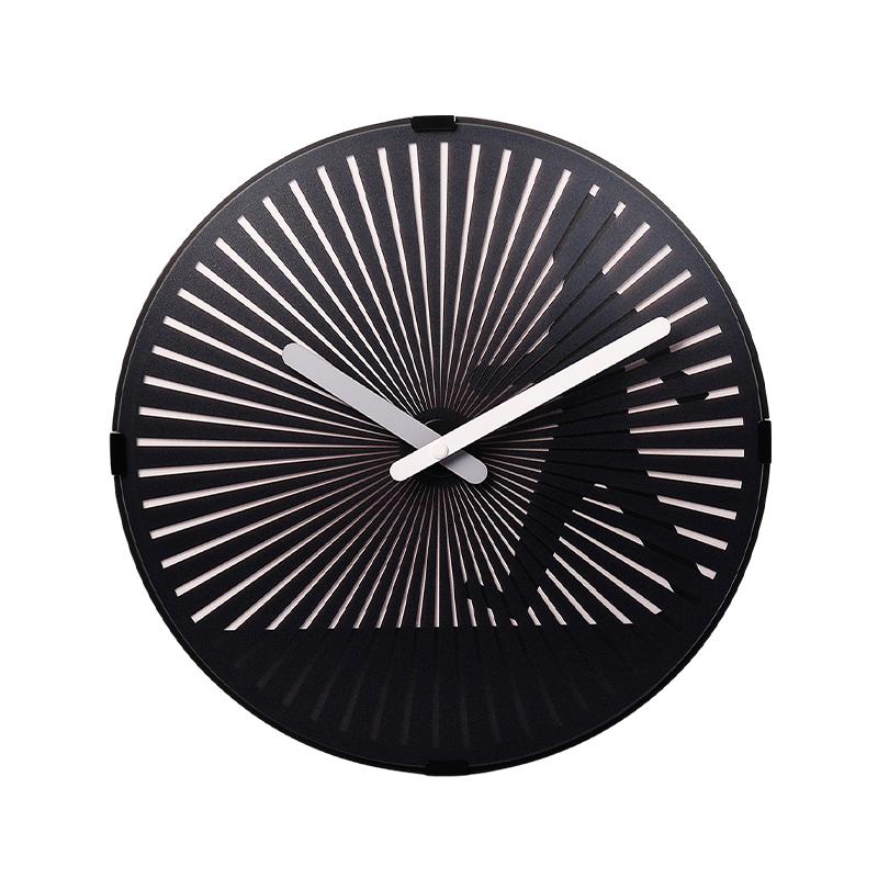 Walking People Dynamic Rotating Clock Creative Round Wall Clock