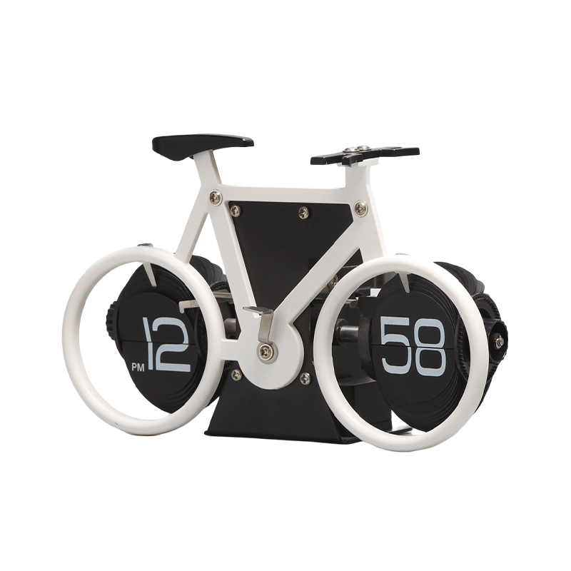 Bicycle Automatic Page Turning Clock (White)